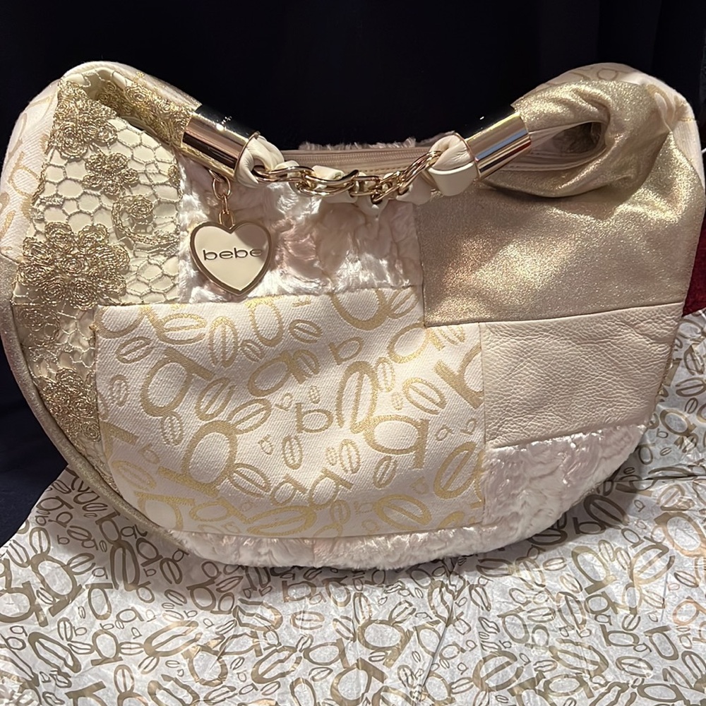 Bebe Logo Patchwork Shoulder Bag - image 2